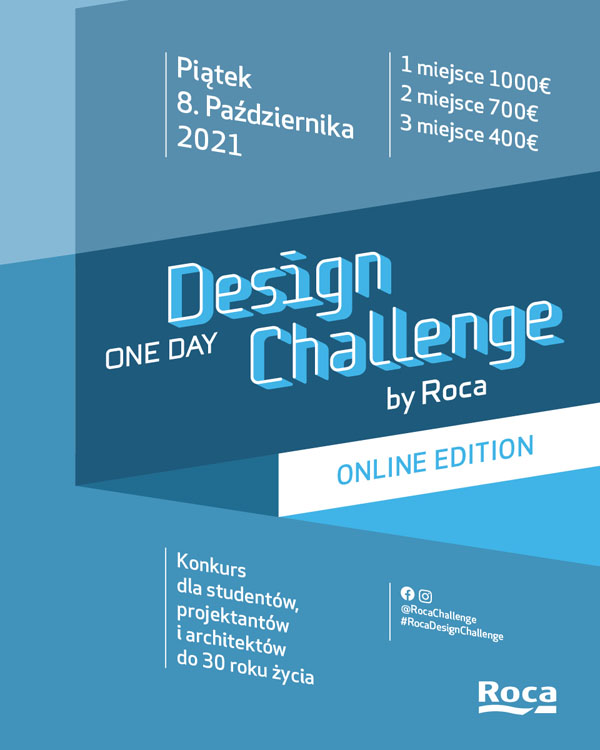 „Roca One Day Design Challenge” – III edycja konkursu dla młodych architektów i projektantów tym razem w formule online