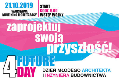 Plakat informuje o wydarzeniu "4 FUTURE DAY" w Multikinie Złote Tarasy, Warszawa, 21.10.2019.