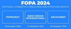 FOPA 2024 - Festiwal Otwartych Pracowni Architektonicznych.