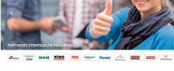 Plakat konkursu "Builder for the Young Architects" 2018/2019. Kobieta pokazuje kciuk w górę.