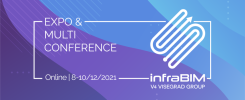EXPO & MULTI CONFERENCE online 8-10/12/2021. Logo infraBIM V4 VISEGRAD GROUP.