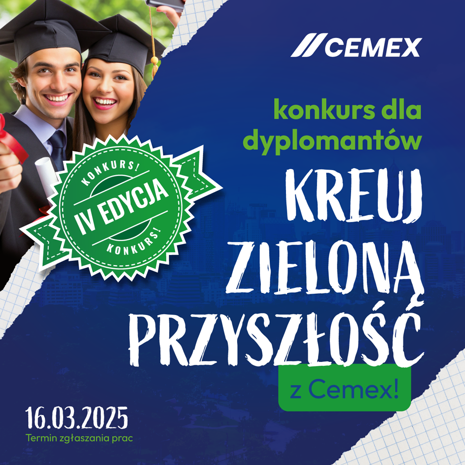 Konkurs dla dyplomantów "Kreuj zieloną przyszłość z Cemex!". Dyplomanci z certyfikatami.