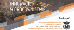 Konkurs "Innowacje w drogownictwie" dla studentów i absolwentów. Zgłoszenia do 23 lipca.