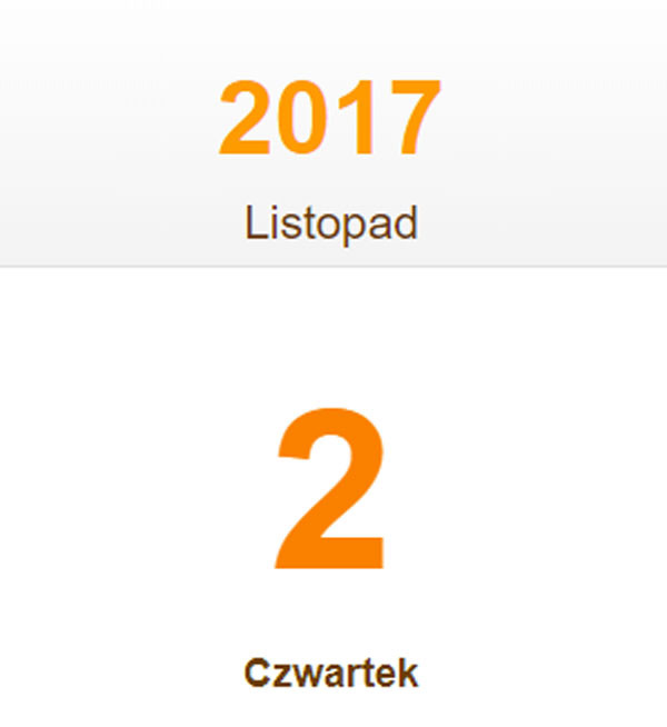 2017, Listopad, 2, Czwartek. Data: 2 listopada 2017, czwartek.