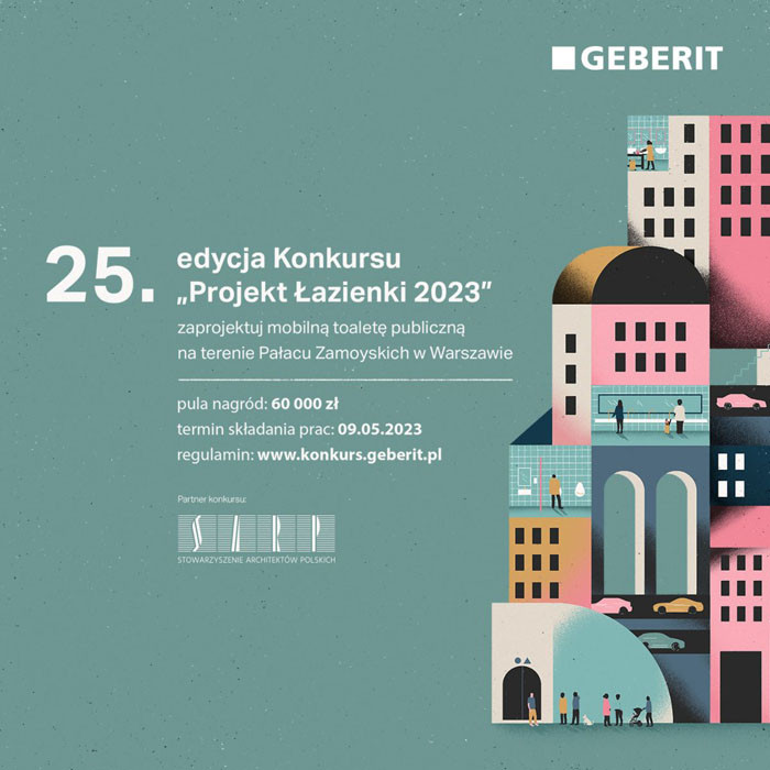 25. edycja Konkursu "Projekt Łazienki 2023". Zaprojektuj mobilną toaletę publiczną na terenie Pałacu Zamoyskich w Warszawie.