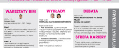 Plakat informuje o wydarzeniu "Dzień Młodego Inżyniera" 15 marca 2018 w Warszawie.
